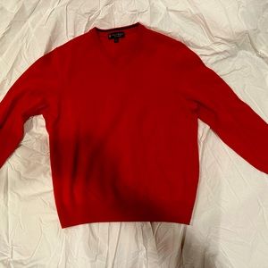 Daniel bishop 100% cashmere v neck Sweater XL Rust orange